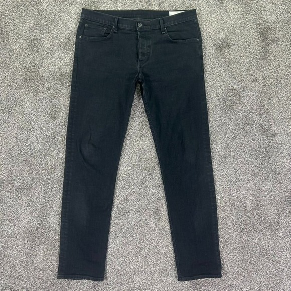 Rag & Bone New York Fit 2 Slim Black Denim Jeans Mens 38 Button Fly Casual Work